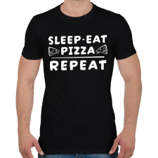 PRINTFASHION Pizza fanatikus - Férfi póló - Fekete férfi póló