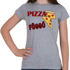 PRINTFASHION Pizza Függő - Női póló - Sport szürke női póló