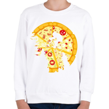 PRINTFASHION Pizza hold - Gyerek pulóver - Fehér gyerek pulóver, kardigán