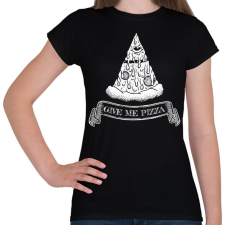 PRINTFASHION Pizza illuminati - Női póló - Fekete női póló