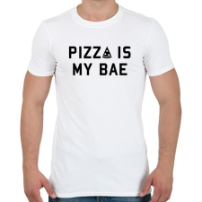 PRINTFASHION Pizza is my Bae - Férfi póló - Fehér férfi póló
