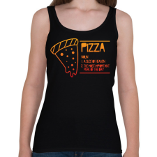 PRINTFASHION Pizza jelentése - Női atléta - Fekete női trikó