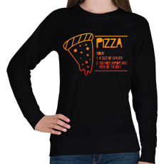 PRINTFASHION Pizza jelentése - Női pulóver - Fekete