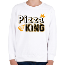 PRINTFASHION Pizza király - Gyerek pulóver - Fehér gyerek pulóver, kardigán