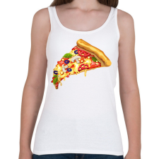 PRINTFASHION Pizza  - Női atléta - Fehér női trikó