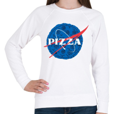 PRINTFASHION Pizza - Női pulóver - Fehér női pulóver, kardigán