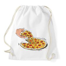 PRINTFASHION Pizza - Sportzsák, Tornazsák - Fehér tornazsák
