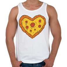 PRINTFASHION Pizza szív - Férfi atléta - Fehér