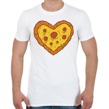 PRINTFASHION Pizza szív - Férfi póló - Fehér férfi póló