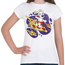 PRINTFASHION Pizza szörf - Női póló - Fehér női póló