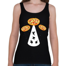 PRINTFASHION Pizza UFO - Női atléta - Fekete