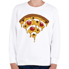 PRINTFASHION Pizza Wi-Fi - Gyerek pulóver - Fehér gyerek pulóver, kardigán