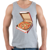 PRINTFASHION Pizzás doboz - Férfi atléta - Sport szürke