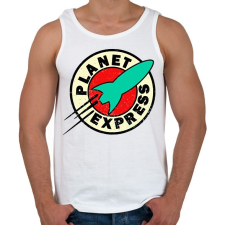 PRINTFASHION Planet express - Férfi atléta - Fehér atléta, trikó