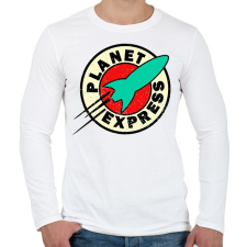 PRINTFASHION Planet express - Férfi hosszú ujjú póló - Fehér férfi póló