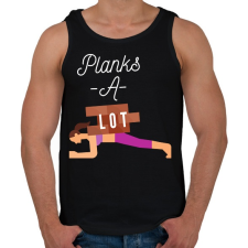 PRINTFASHION Planks A-Lot - Férfi atléta - Fekete atléta, trikó