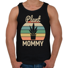 PRINTFASHION Plant Mommy - Férfi atléta - Fekete