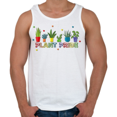 PRINTFASHION Plant Pride - Férfi atléta - Fehér