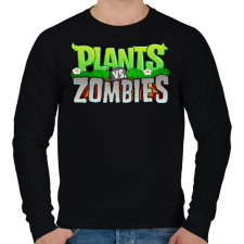 PRINTFASHION Plants vs. Zombies - Férfi pulóver - Fekete férfi pulóver, kardigán