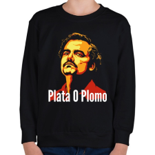PRINTFASHION Plata O Plomo - Gyerek pulóver - Fekete gyerek pulóver, kardigán