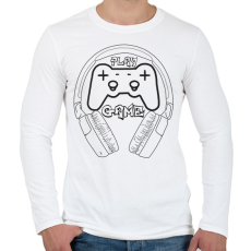 PRINTFASHION play game - Férfi hosszú ujjú póló - Fehér