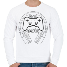 PRINTFASHION play game - Férfi pulóver - Fehér férfi pulóver, kardigán