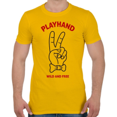 PRINTFASHION Playboy hand - Férfi póló - Sárga