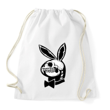 PRINTFASHION Playboy nyuszi csontváz - Sportzsák, Tornazsák - Fehér tornazsák