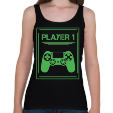 PRINTFASHION PLAYER 1 - Női atléta - Fekete női trikó