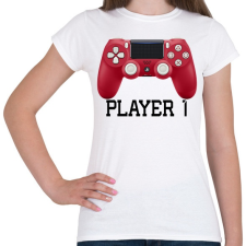 PRINTFASHION Player 1 PS4 páros póló - Női póló - Fehér női póló