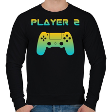 PRINTFASHION PLAYER 2 - Férfi pulóver - Fekete
