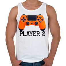 PRINTFASHION Player 2 PS4 páros póló - Férfi atléta - Fehér