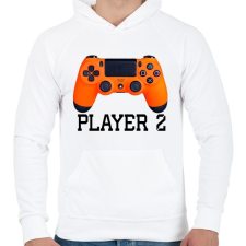 PRINTFASHION Player 2 PS4 páros póló - Férfi kapucnis pulóver - Fehér férfi pulóver, kardigán