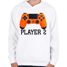 PRINTFASHION Player 2 PS4 páros póló - Gyerek kapucnis pulóver - Fehér gyerek pulóver, kardigán