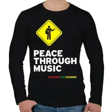 PRINTFASHION playin - Férfi hosszú ujjú póló - Fekete férfi póló