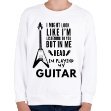 PRINTFASHION PLAYING MY GUITAR - Gyerek pulóver - Fehér gyerek pulóver, kardigán