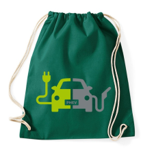 PRINTFASHION Plug-In Hybrid Electric Vehicle - Sportzsák, Tornazsák - Sötétzöld tornazsák