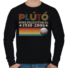 PRINTFASHION Plútó emléke - Férfi pulóver - Fekete