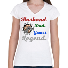 PRINTFASHION png_20230313_114400_0000 - Női V-nyakú póló - Fehér