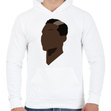 PRINTFASHION Pogba - Férfi kapucnis pulóver - Fehér férfi pulóver, kardigán