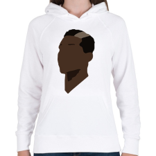 PRINTFASHION Pogba - Női kapucnis pulóver - Fehér női pulóver, kardigán
