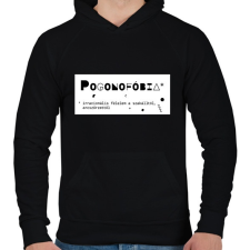 PRINTFASHION Pogonofóbia - Férfi kapucnis pulóver - Fekete női pulóver, kardigán