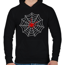 PRINTFASHION pók - Férfi kapucnis pulóver - Fekete férfi pulóver, kardigán