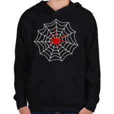 PRINTFASHION pók - Gyerek kapucnis pulóver - Fekete