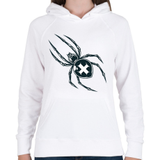 PRINTFASHION Pók - Női kapucnis pulóver - Fehér