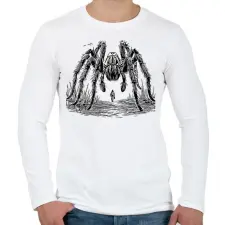 PRINTFASHION Pók / Tarantula / Madárpók - Férfi hosszú ujjú póló - Fehér férfi póló