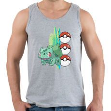 PRINTFASHION pokemon bulbasaur - Férfi atléta - Sport szürke