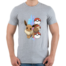 PRINTFASHION pokemon eevee - Férfi póló - Sport szürke férfi póló