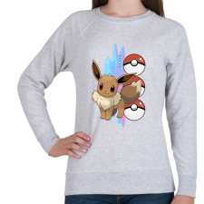 PRINTFASHION pokemon eevee - Női pulóver - Sport szürke női pulóver, kardigán