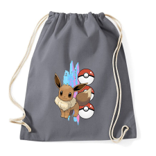PRINTFASHION pokemon eevee - Sportzsák, Tornazsák - Grafitszürke tornazsák